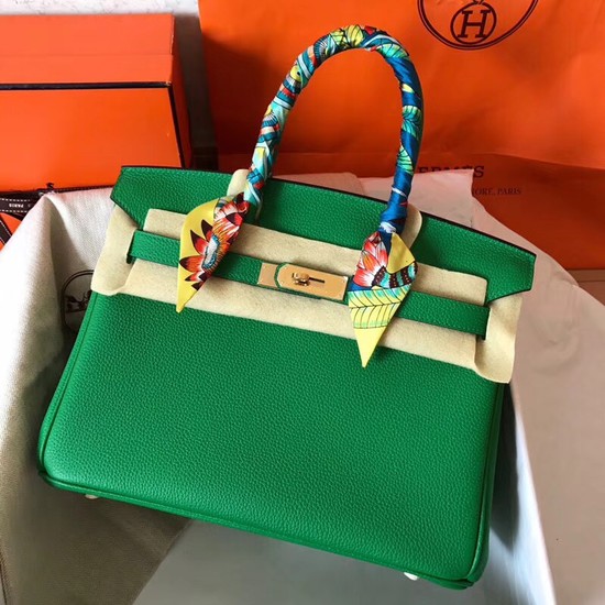 Hermes Birkin Tote Bag Original Togo Leather BK35 green