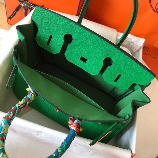 Hermes Birkin Tote Bag Original Togo Leather BK35 green