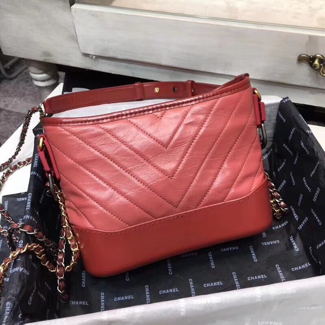 CHANEL GABRIELLE Original leather Hobo Bag A93841 red