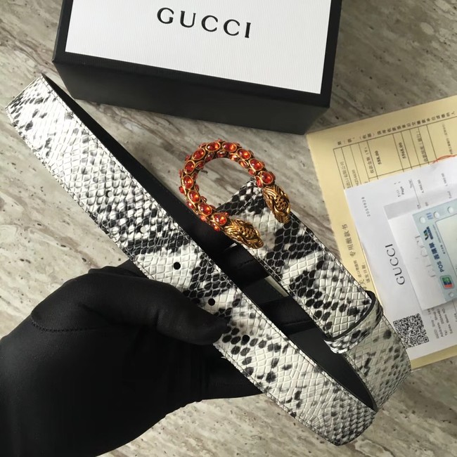 Gucci Snakeskin belt with Horsebit 488940