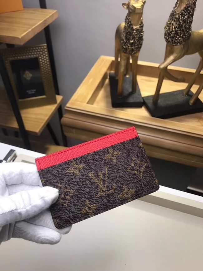 Louis Vuitton Monogram Canvas CARD HOLDER M60703 red