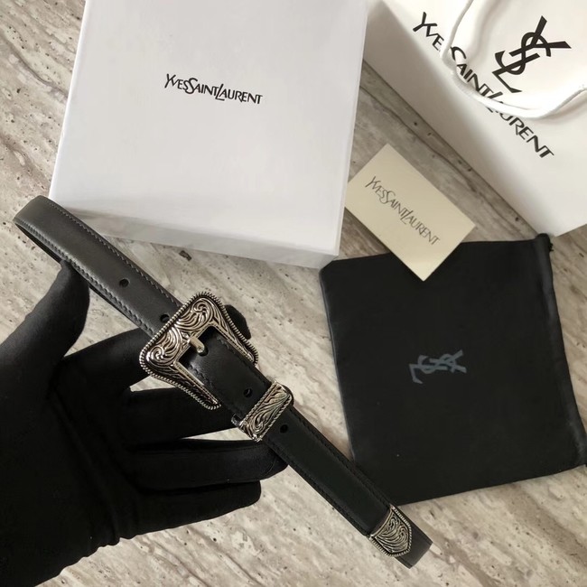 YSL leather belt 4765 black