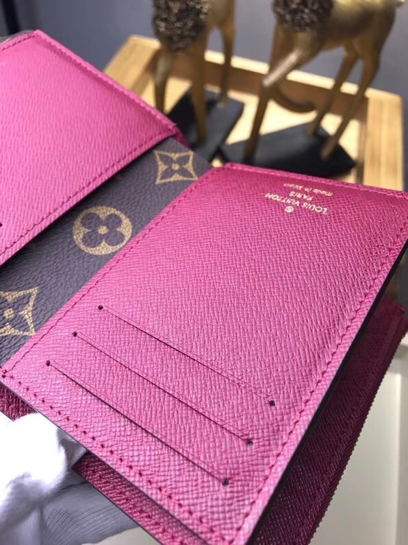 Louis Vuitton Original Monogram Canvas ARIANE WALLET M62036 fuchsia