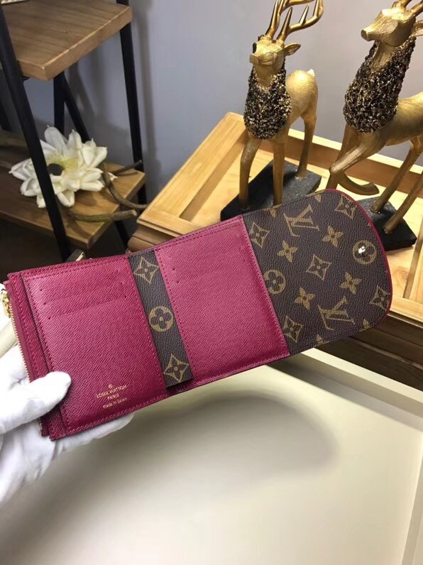 Louis Vuitton Original Monogram Canvas ARIANE WALLET M62036 fuchsia