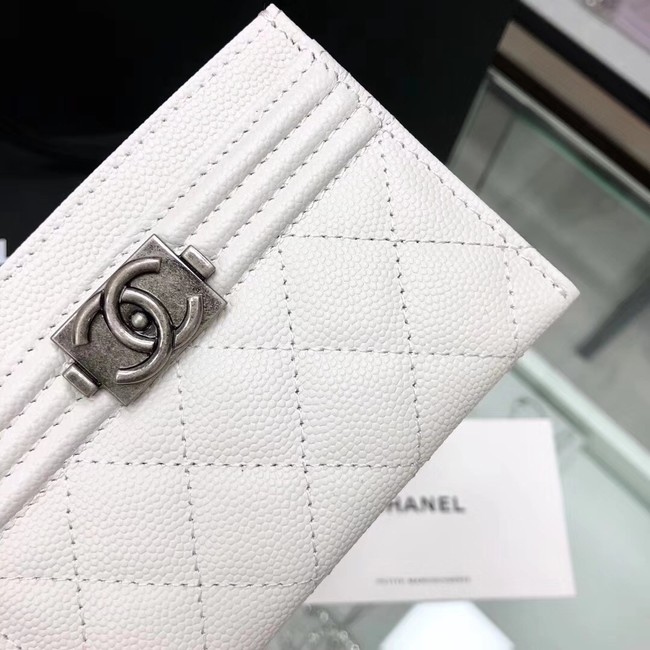 BOY CHANEL Card Holder A84431 White