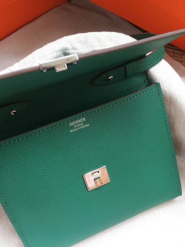 Hermes Clutch Epsom calfskin H0589 green