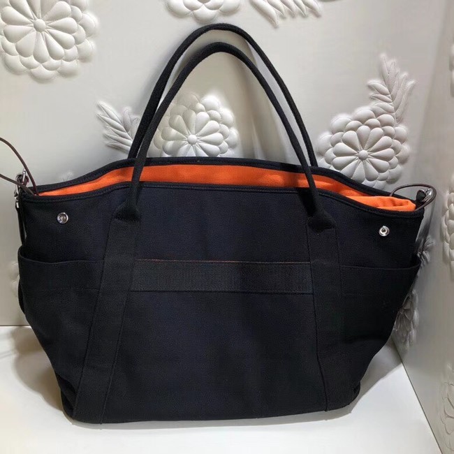 Hermes Canvas Shopping Bag H0734 black