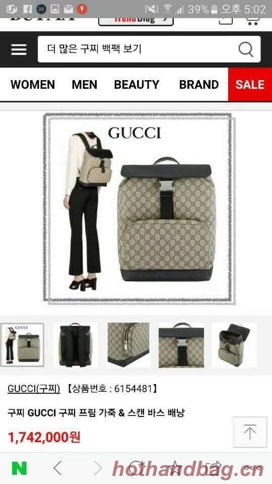 GUCCI GG Canvas Backpack 406398 black