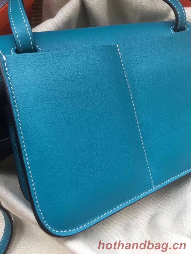 Hermes Original Halzan mini bag H069523 bleu zanzibar