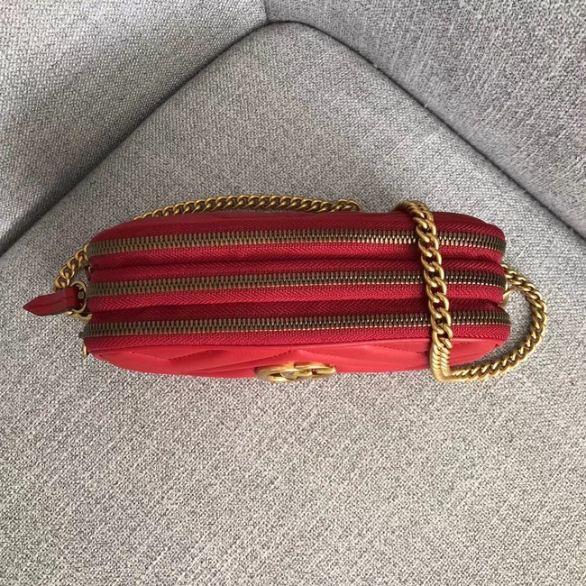 Gucci GG Marmont mini chain bag 546581 red