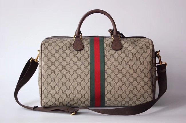 Gucci Ophidia GG medium carry-on duffle 547953 brown