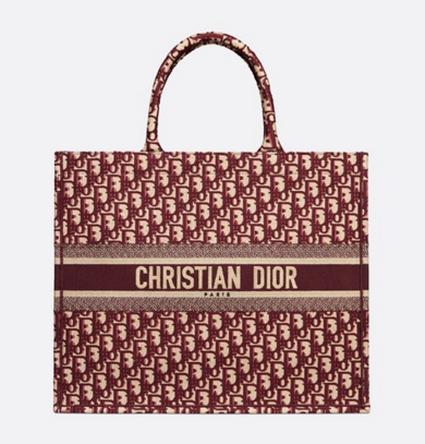 DIOR BOOK TOTE BAG VAN KALFSLEER MET RELIEF M1286Z