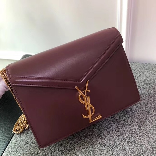 SAINT LAURENT Cassandra shoulder bag 96156 Burgundy