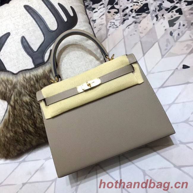 Hermes original Kelly Epsom Leather KL32 grey