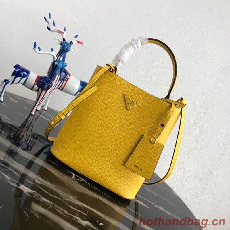 Prada Double Saffiano leather bag 1BA212 lemon