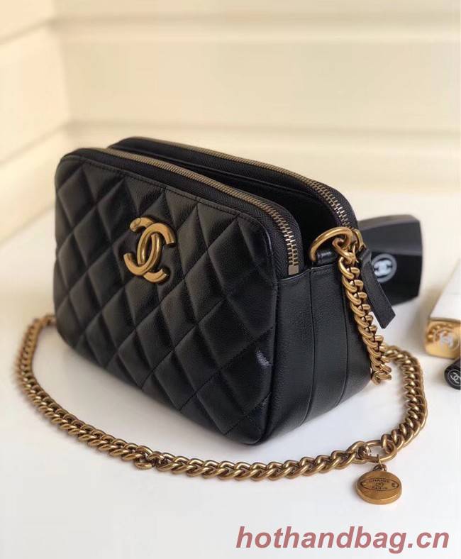 Chanel classic clutch with chain A94105 black