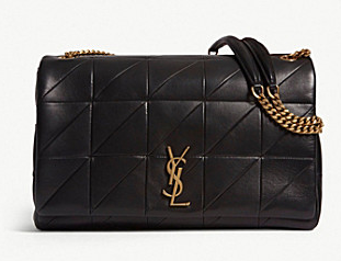 Saint Laurent Jamie Monogram Giant Full-Flap Chain Shoulder Bag NMS18 black