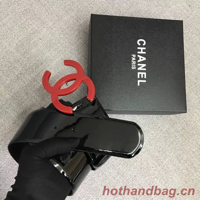 Chanel Wide leather belt with 53 mm CC4271 black