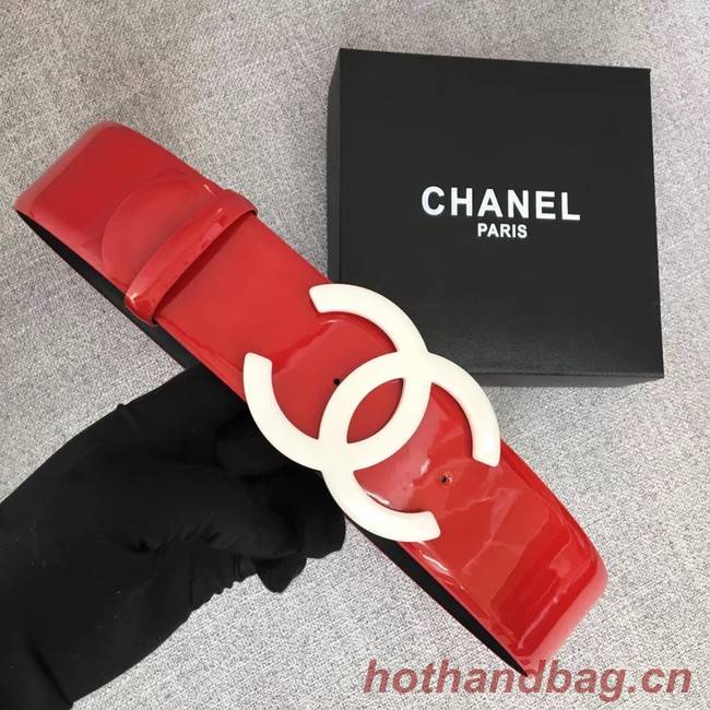 Chanel Wide leather belt with 53 mm CC4272 red	