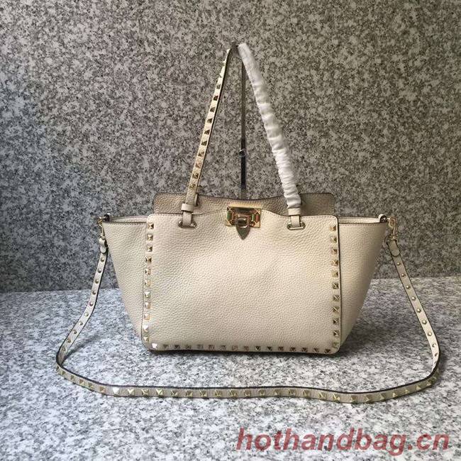 VALENTINO Rockstud medium tote 0972 white