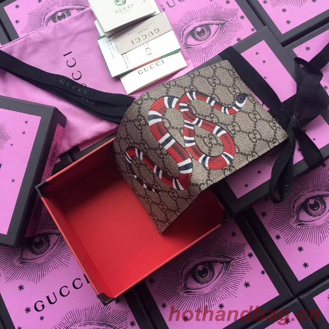 Gucci Kingsnake print GG Supreme wallet 451268 black