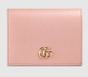 Gucci Leather card case 456126 Light pink