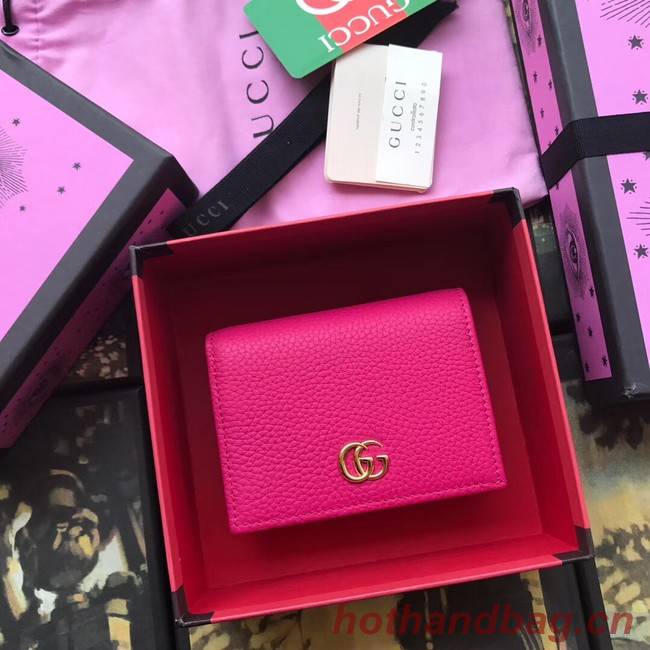 Gucci Leather card case 456126 rose