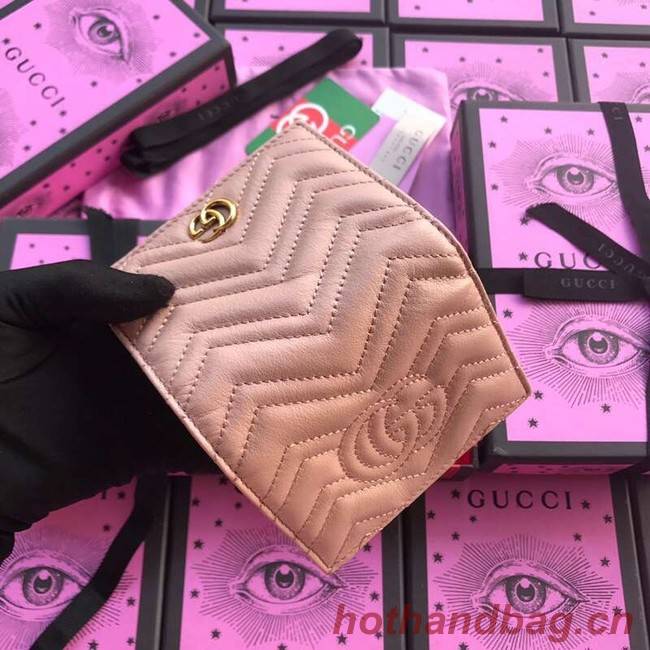 Gucci GG Marmont card case 466492 light pink