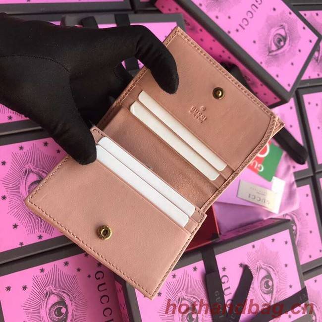 Gucci GG Marmont card case 466492 light pink