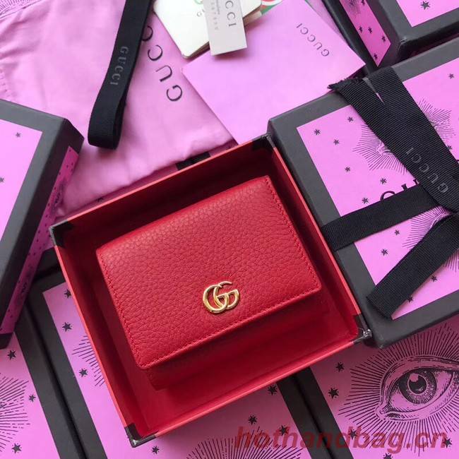 Gucci GG Marmont card case 474746 red