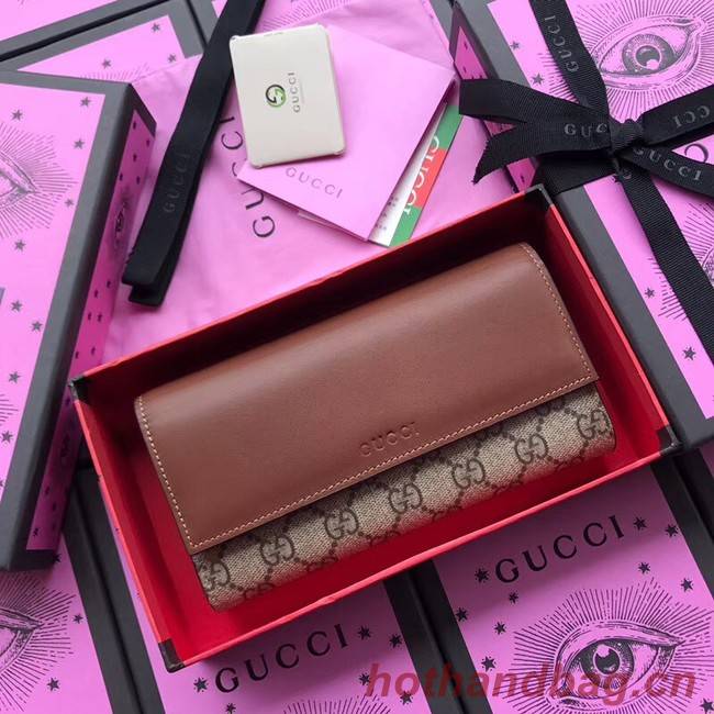 Gucci GG Supreme wallet 410100 brown