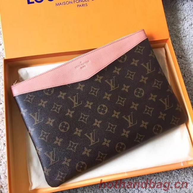 Louis vuitton original Monogram Canvas DAILY POUCH M62048 pink