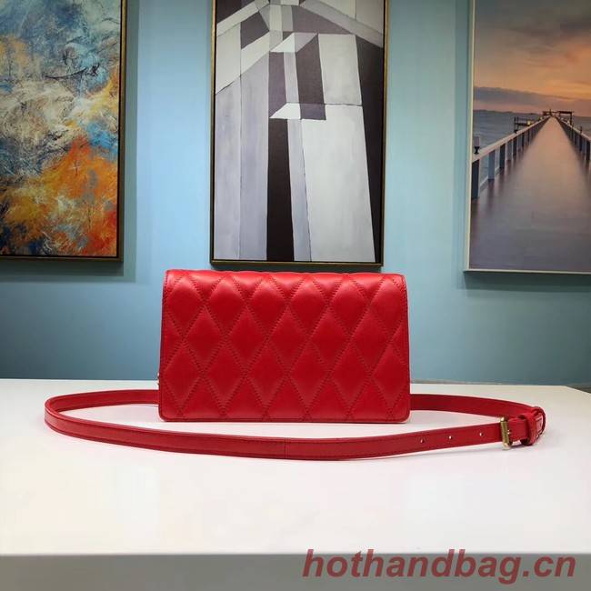 SAINT LAURENT Angie quilted leather shoulder bag 568906 red