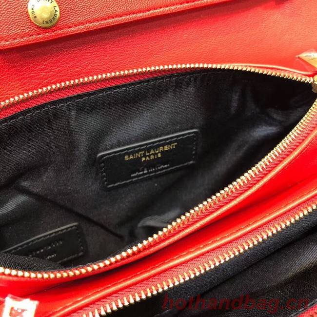 SAINT LAURENT Angie quilted leather shoulder bag 568906 red