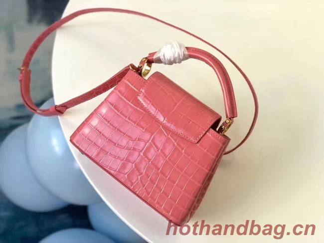 Louis vuitton original crocodile CAPUCINES PM M94587 pink