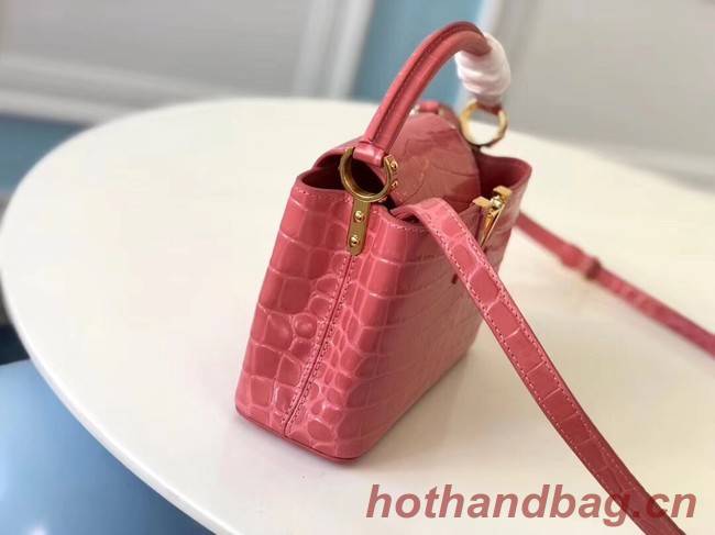 Louis vuitton original crocodile CAPUCINES PM M94587 pink