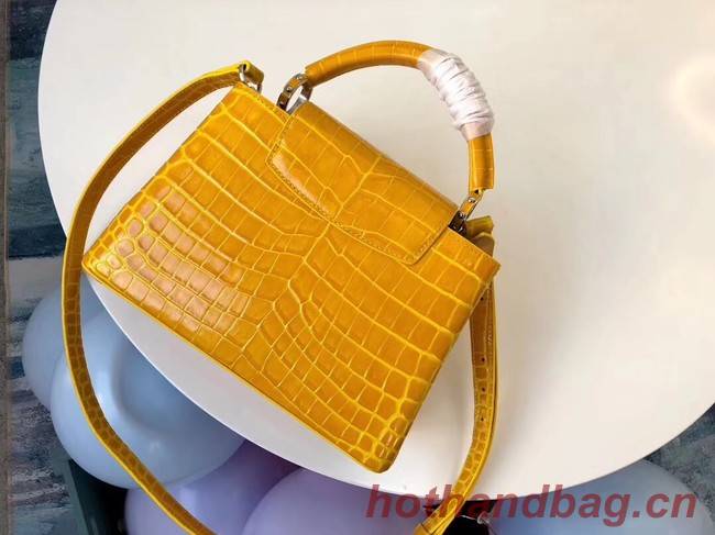 Louis vuitton original crocodile CAPUCINES PM M94587 yellow