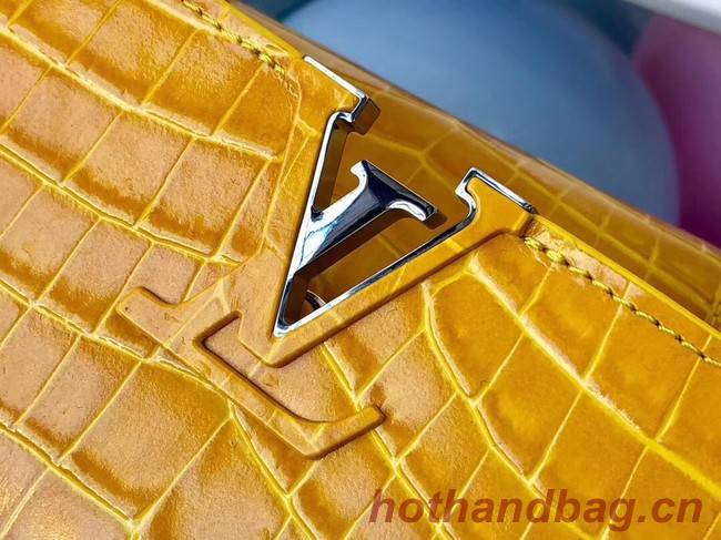 Louis vuitton original crocodile CAPUCINES PM M94587 yellow