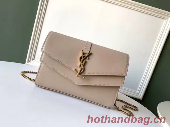 SAINT LAURENT leather shoulder bag 36959 apricot