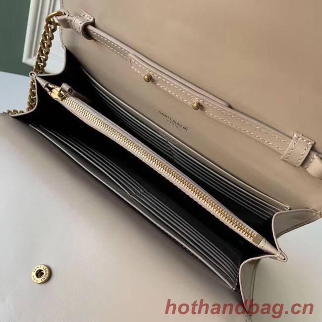 SAINT LAURENT leather shoulder bag 36959 apricot