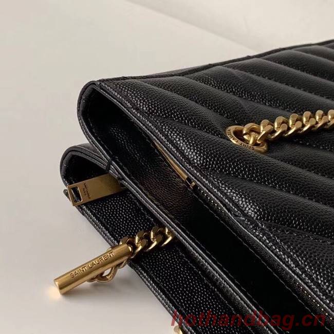 SAINT LAURENT leather shoulder bag 392742 black