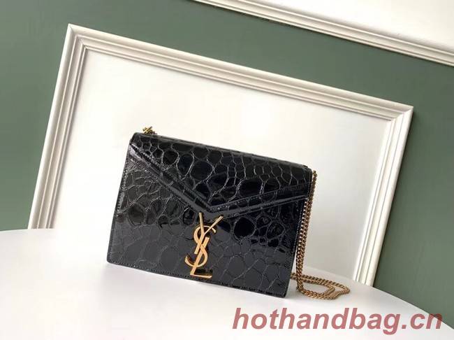 SAINT LAURENT leather shoulder bag 532750 black