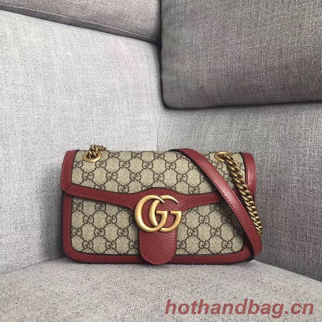 Gucci Ophidia GG Supreme small shoulder bag 443497 red