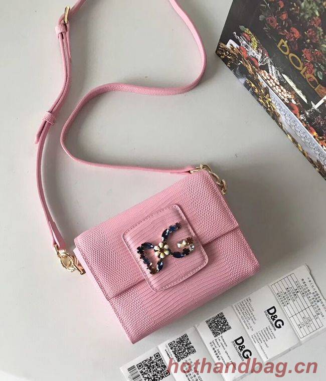 Dolce & Gabbana Calfskin Leather shoulder bag 5568 pink