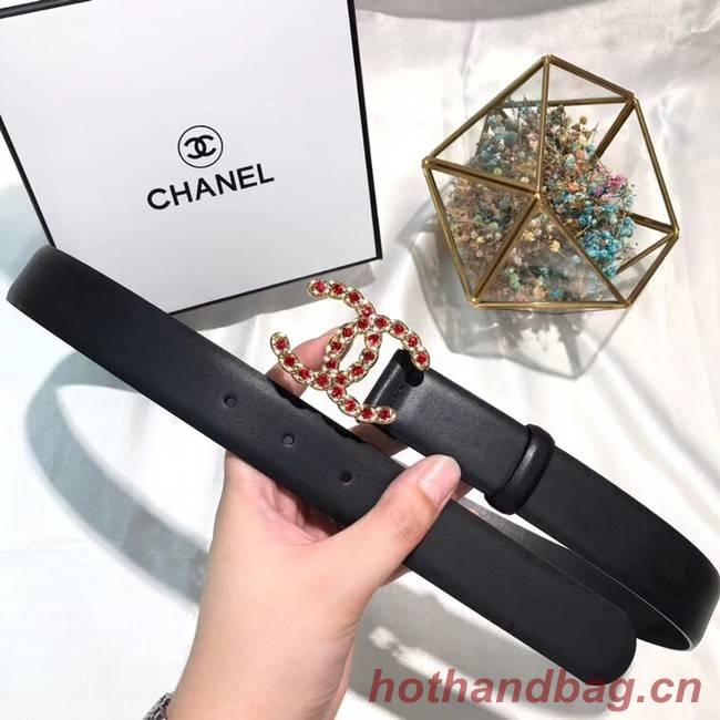 Chanel Calf Leather Belt Wide with 30mm 56588