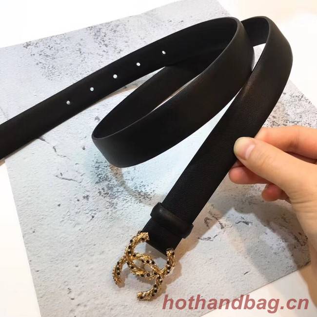 Chanel Calf Leather Belt Wide with 30mm 56591