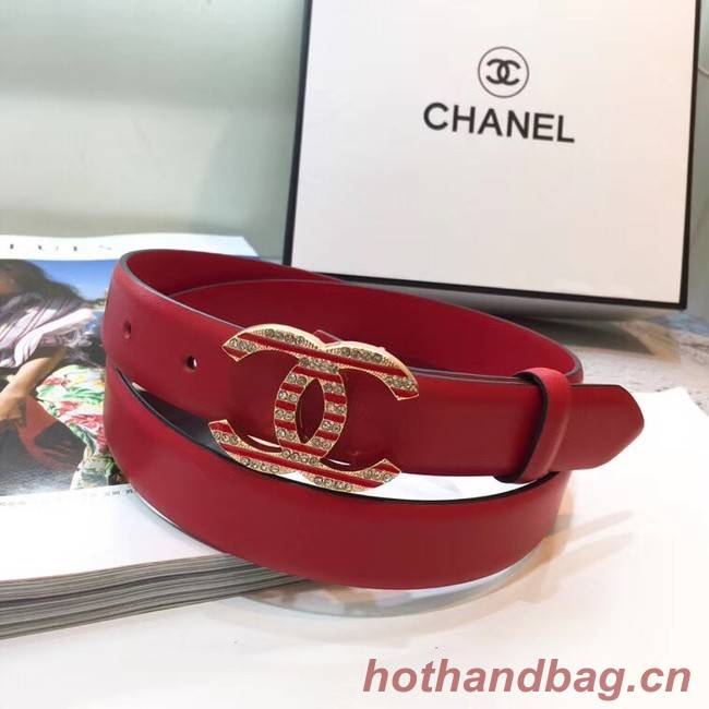 Chanel Calf Leather Belt Wide with 30mm 56596