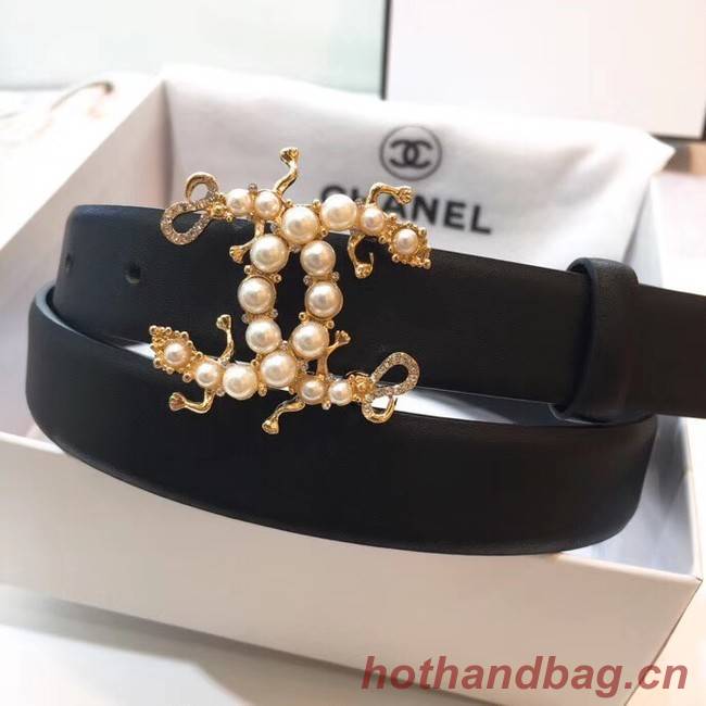 Chanel Calf Leather Belt Wide with 30mm 56597