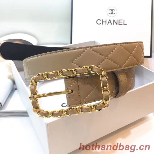 Chanel Calf Leather Belt Wide with 30mm 56599