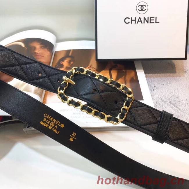 Chanel Calf Leather Belt Wide with 30mm 56600